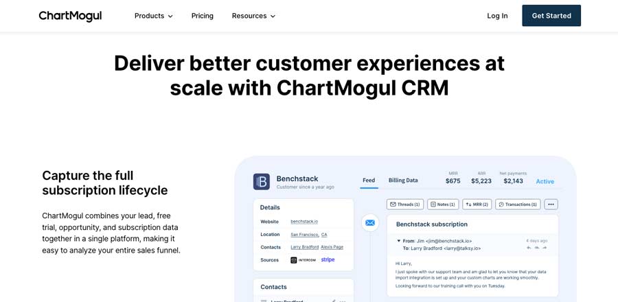 ChartMogul CRM