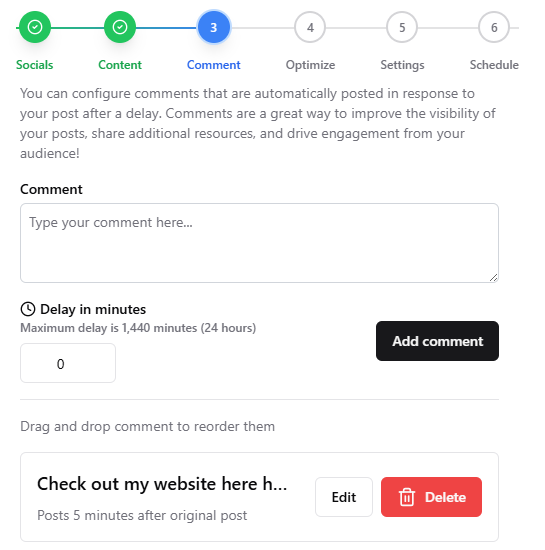 automated commenting on social posts