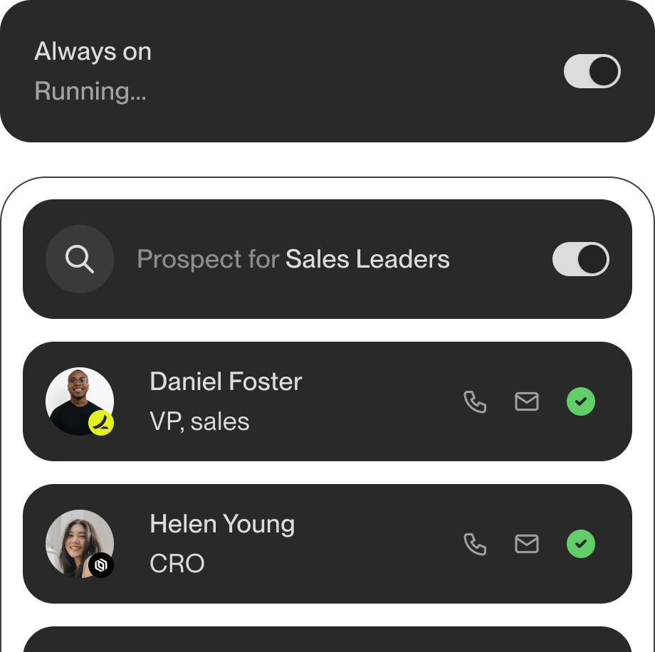 Prospecting dashboard