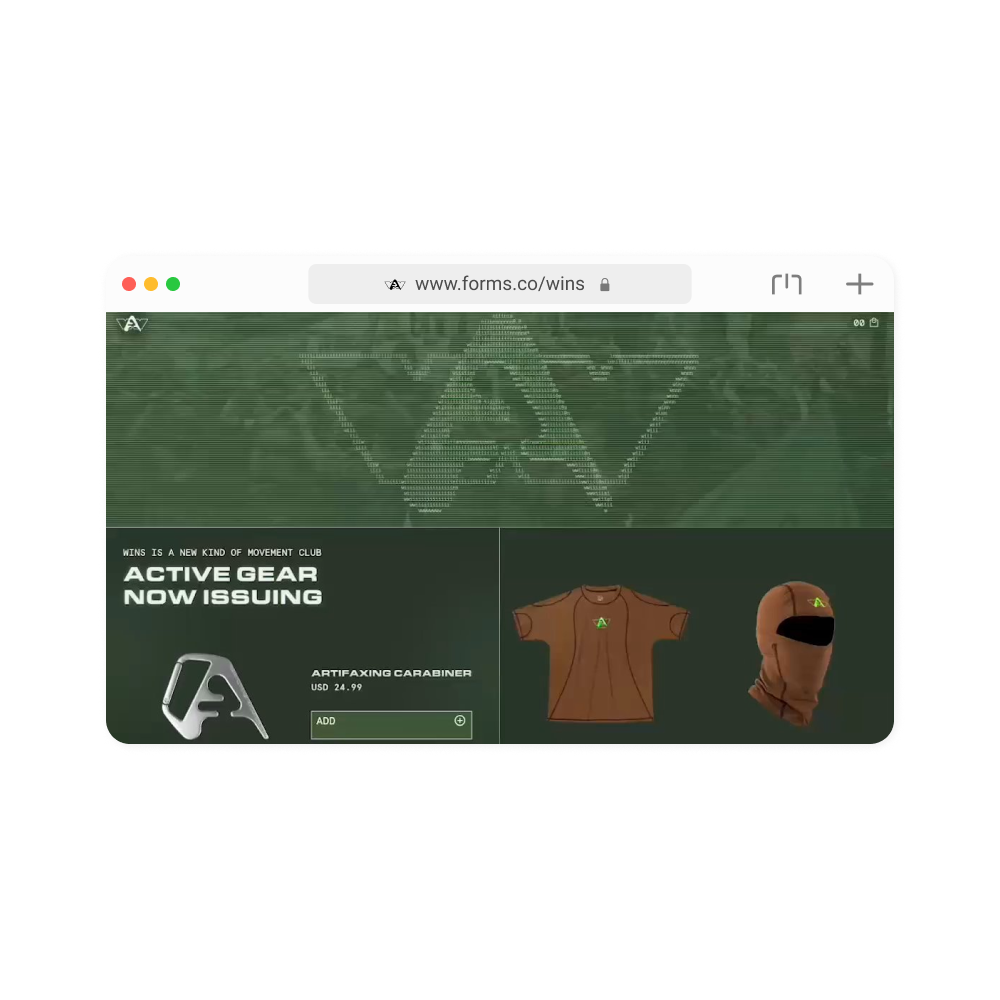 WINS website mockup icon
