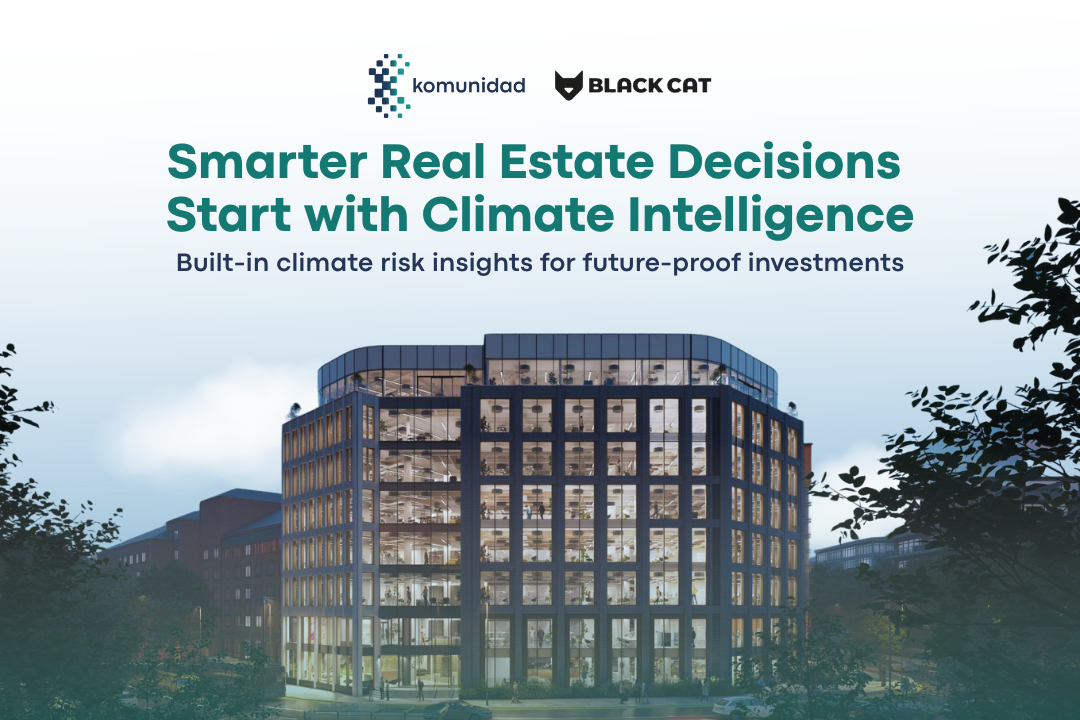Black Cat Building Consultancy has partnered with Komunidad to enhance ESG due diligence in the UK real estate sector. By integrating Komunidad’s climate risk intelligence platform into their advisory services, Black Cat now provides investors, developers, and asset managers with location-specific insights into physical climate hazards such as flooding and overheating. The partnership aims to support smarter, climate-informed decisions across acquisition, refurbishment, and portfolio planning—setting a new standard for ESG in the built environment.