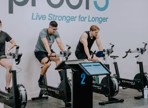 Members training on bikes