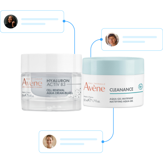 Consumer unboxing branded skincare sample
