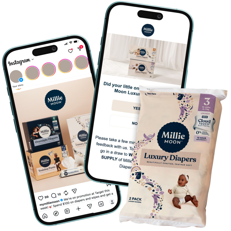 Babycare formula and skincare sample packaging