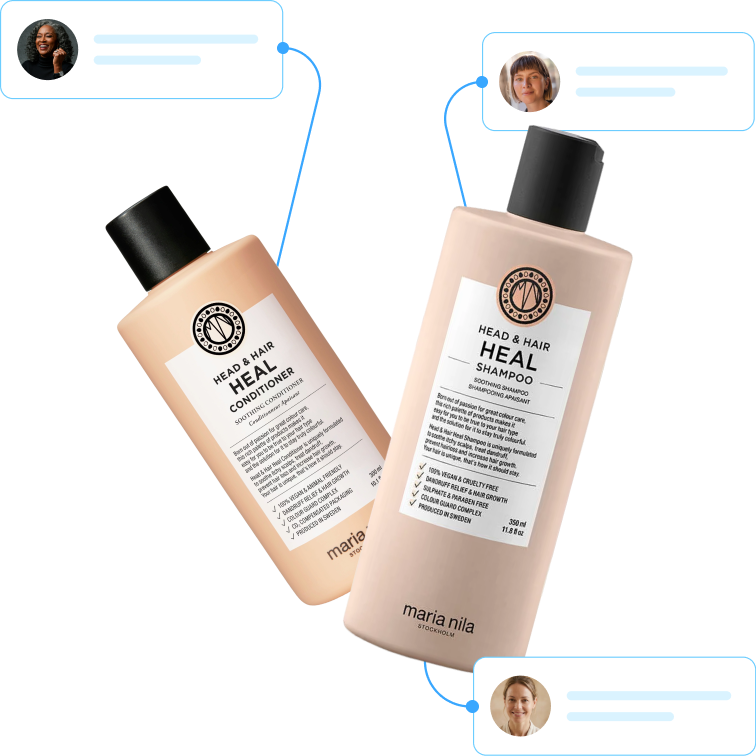 Consumer unboxing branded haircare sample