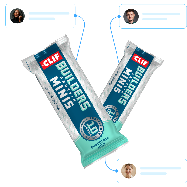 Consumer unboxing food sample delivery pack