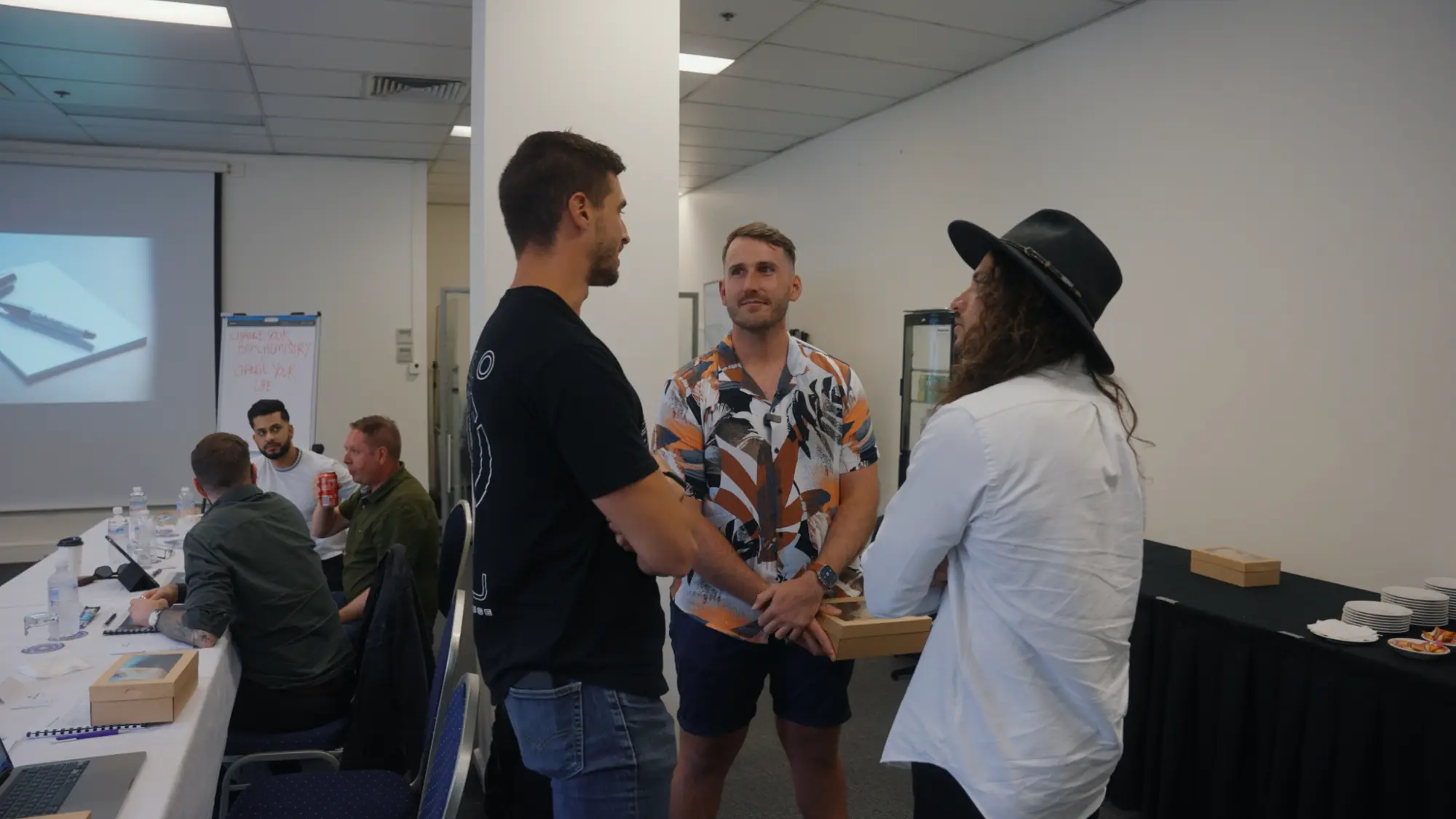 Ayrton in conversation with a Mastermind client