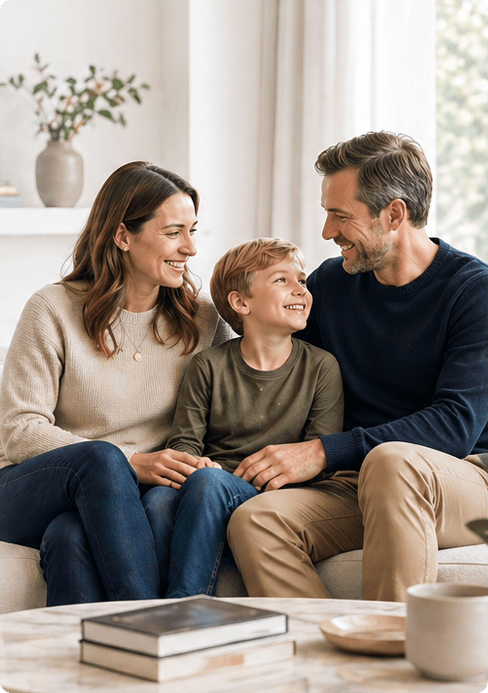 Australian family receiving financial advice from Growthfront to plan for their future