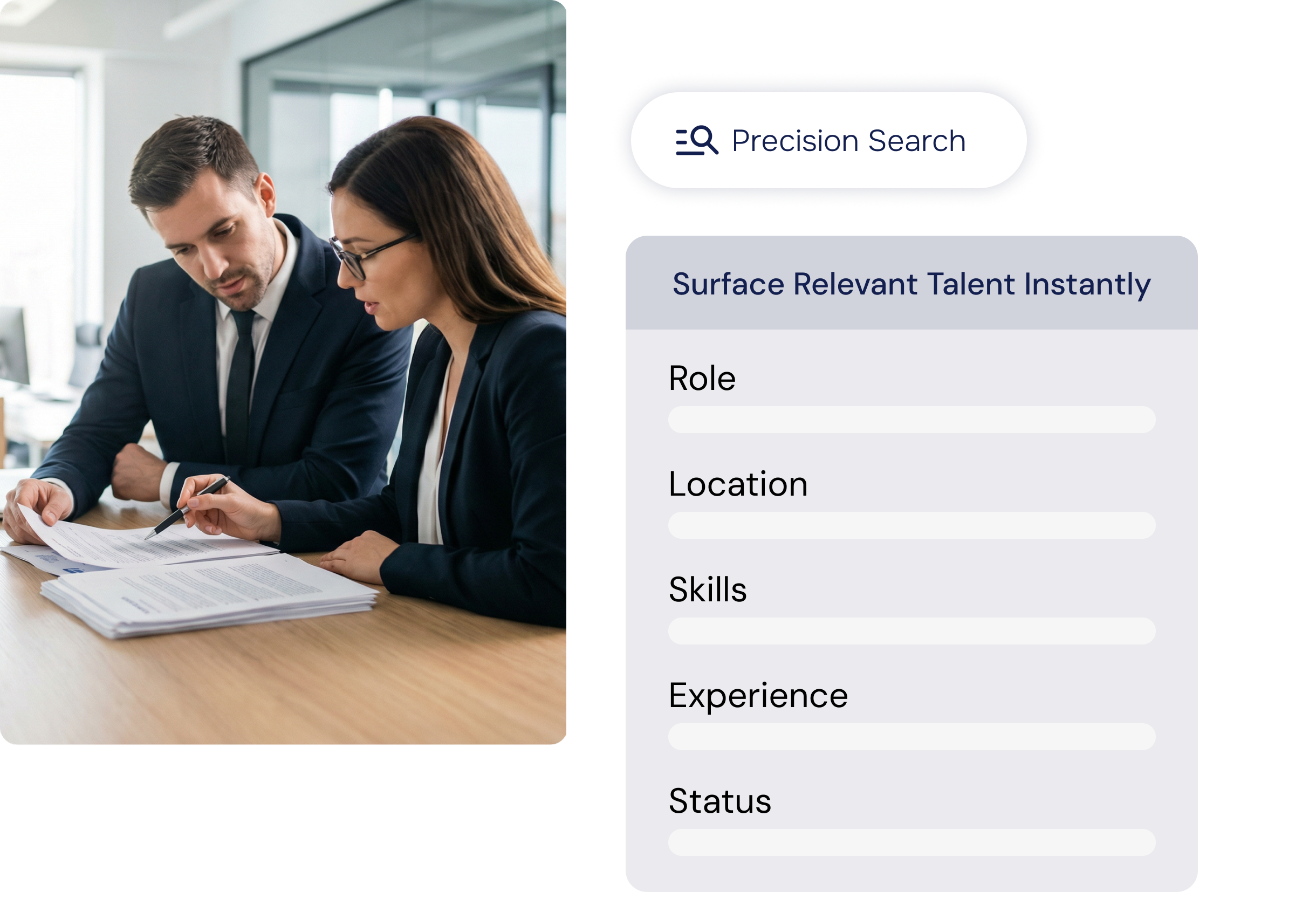 Sniper AI's equitable hiring interface demonstrating blind recruitment process with concealed candidate information and diversity analytics dashboard