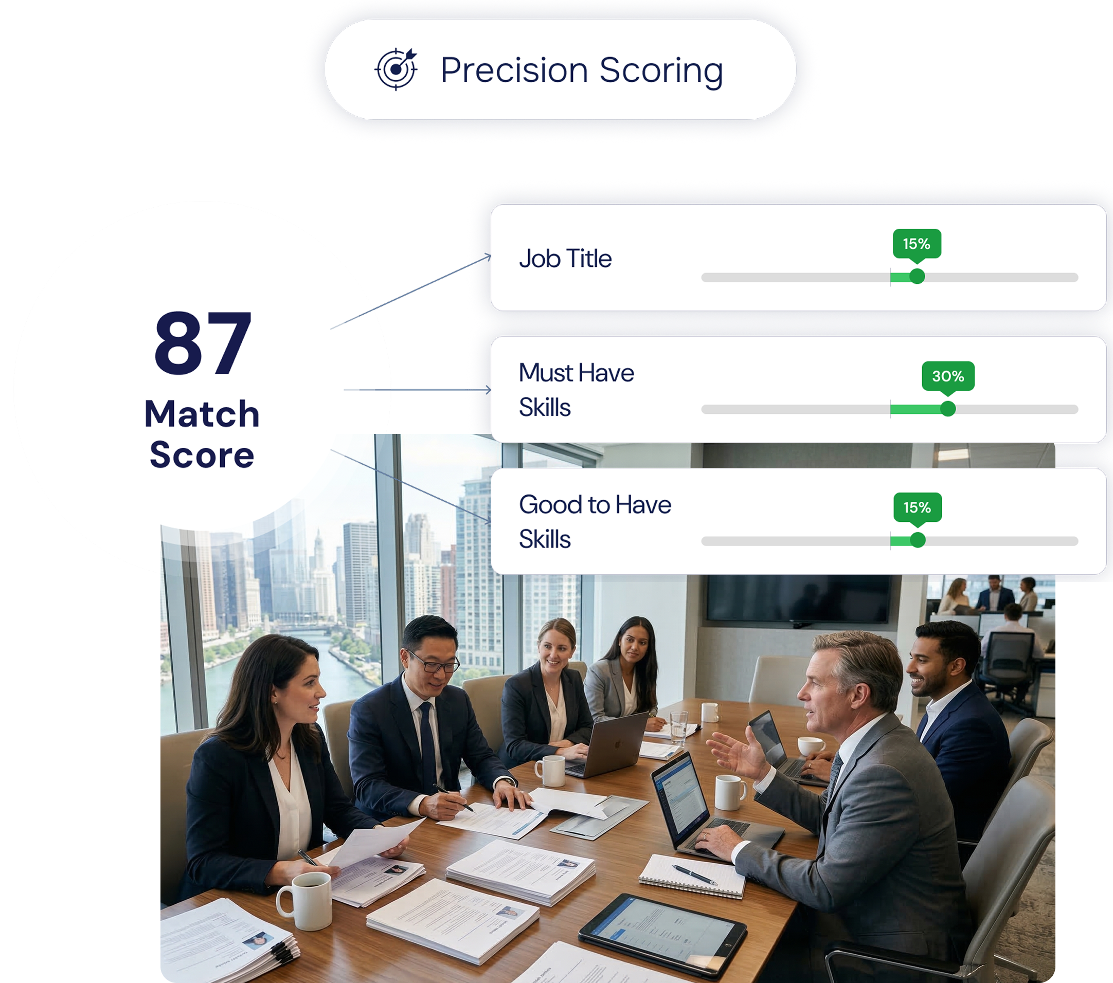 Sniper AI's equitable hiring interface demonstrating blind recruitment process with concealed candidate information and diversity analytics dashboard