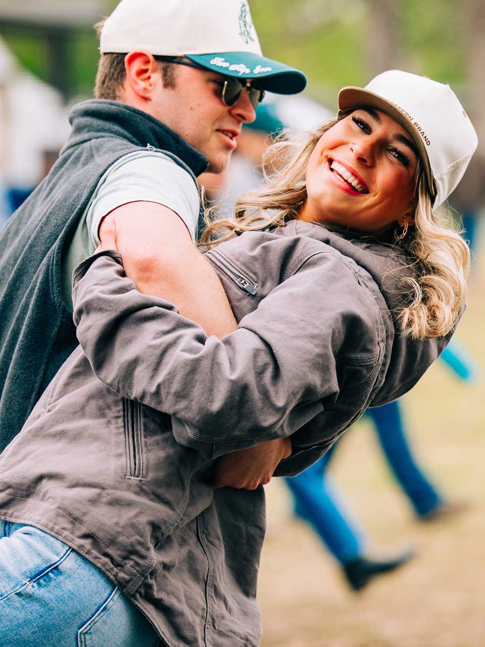 country festival girl smiling