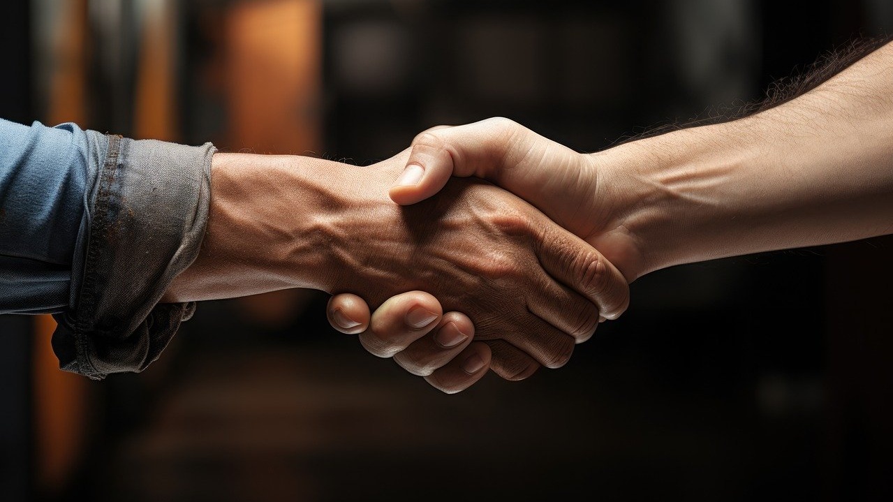 Men shaking hands