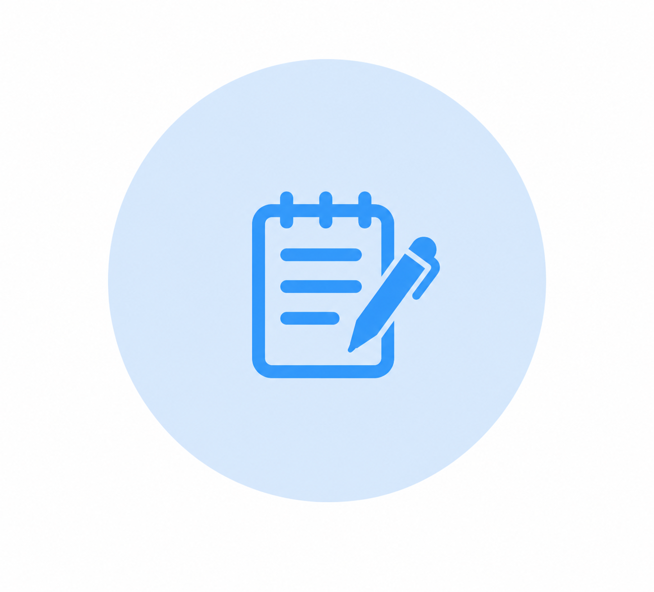 Solid blue circular shape on a transparent background.