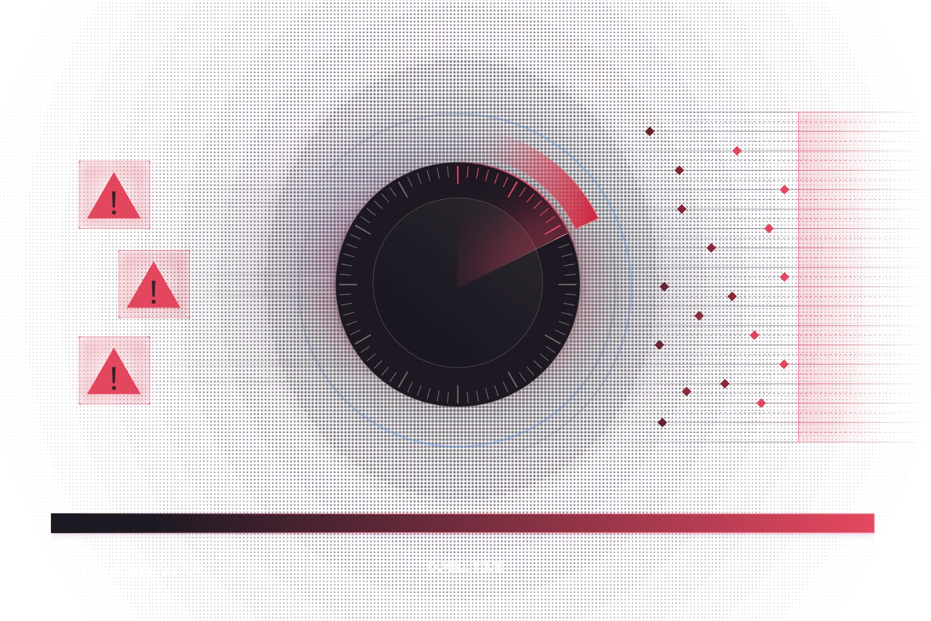 A purple and blue screen with a clock on it.