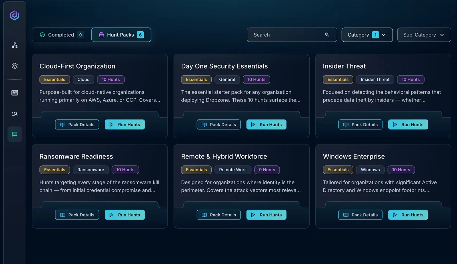 Dropzone's dashboard with Ai Agent.