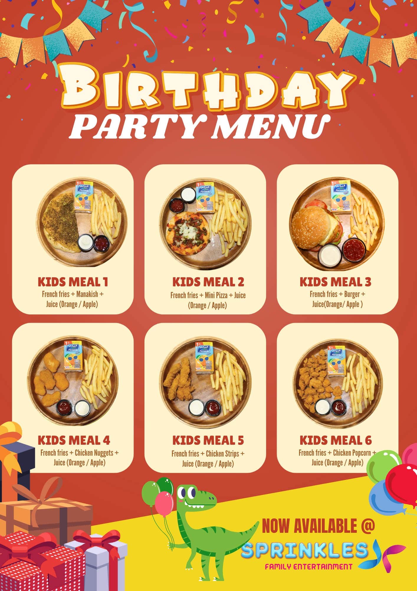 kids menu