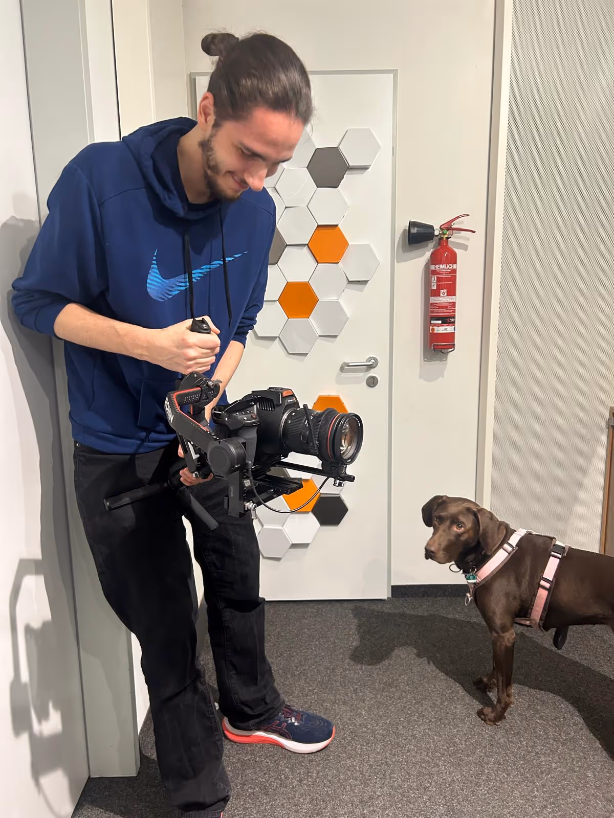 Auch Ankes Hund ist natürlich dabei