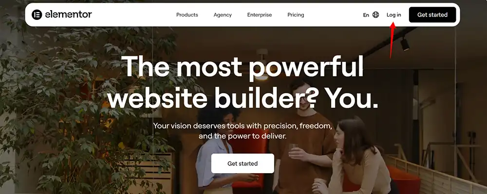 Bilde av forsiden til Elementor der man kan kjøpe Elementor Pro
