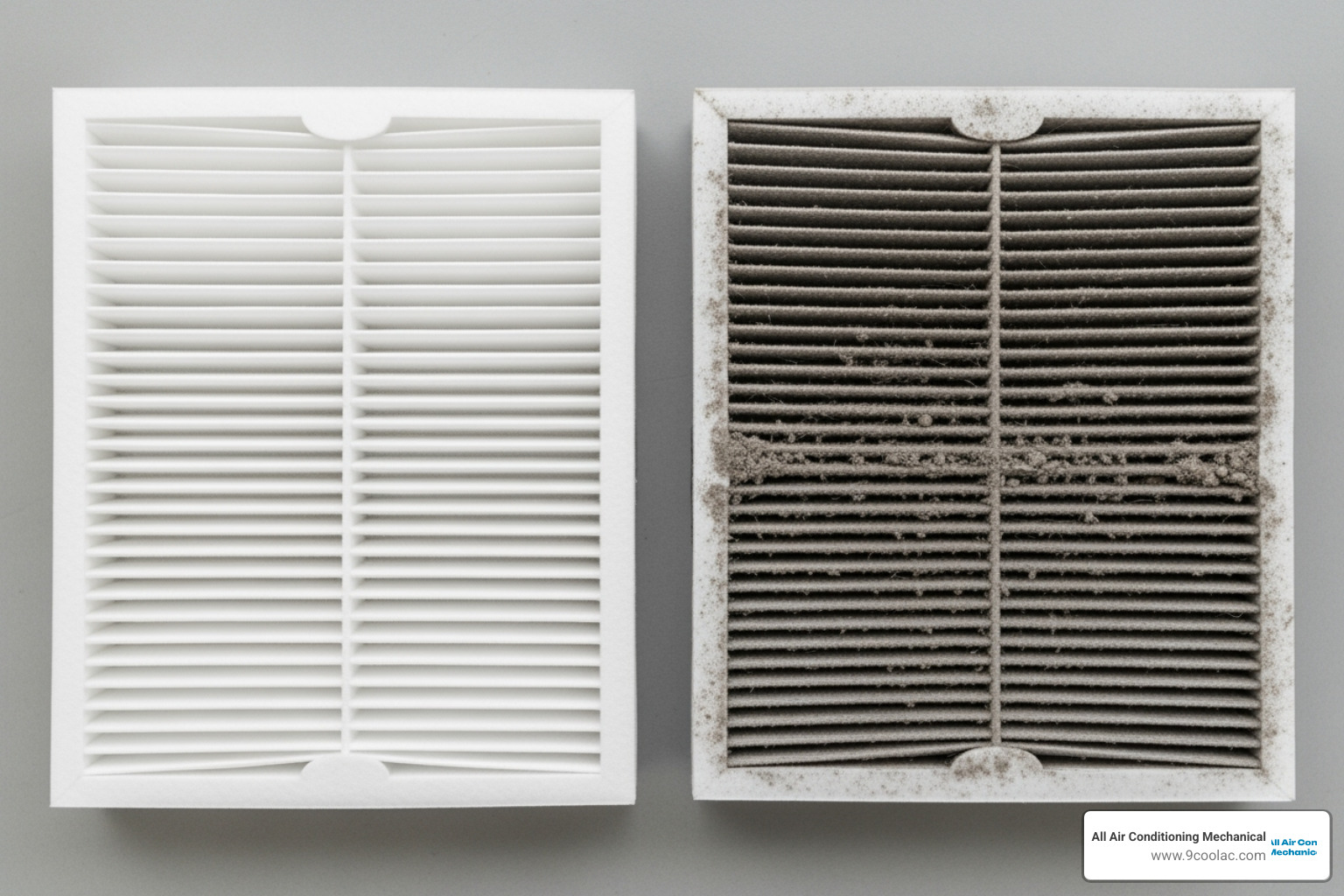 comparison between a clean and a dirty AC filter - ac maintenance hialeah comparison between a clean and a dirty AC filter - ac maintenance hialeah