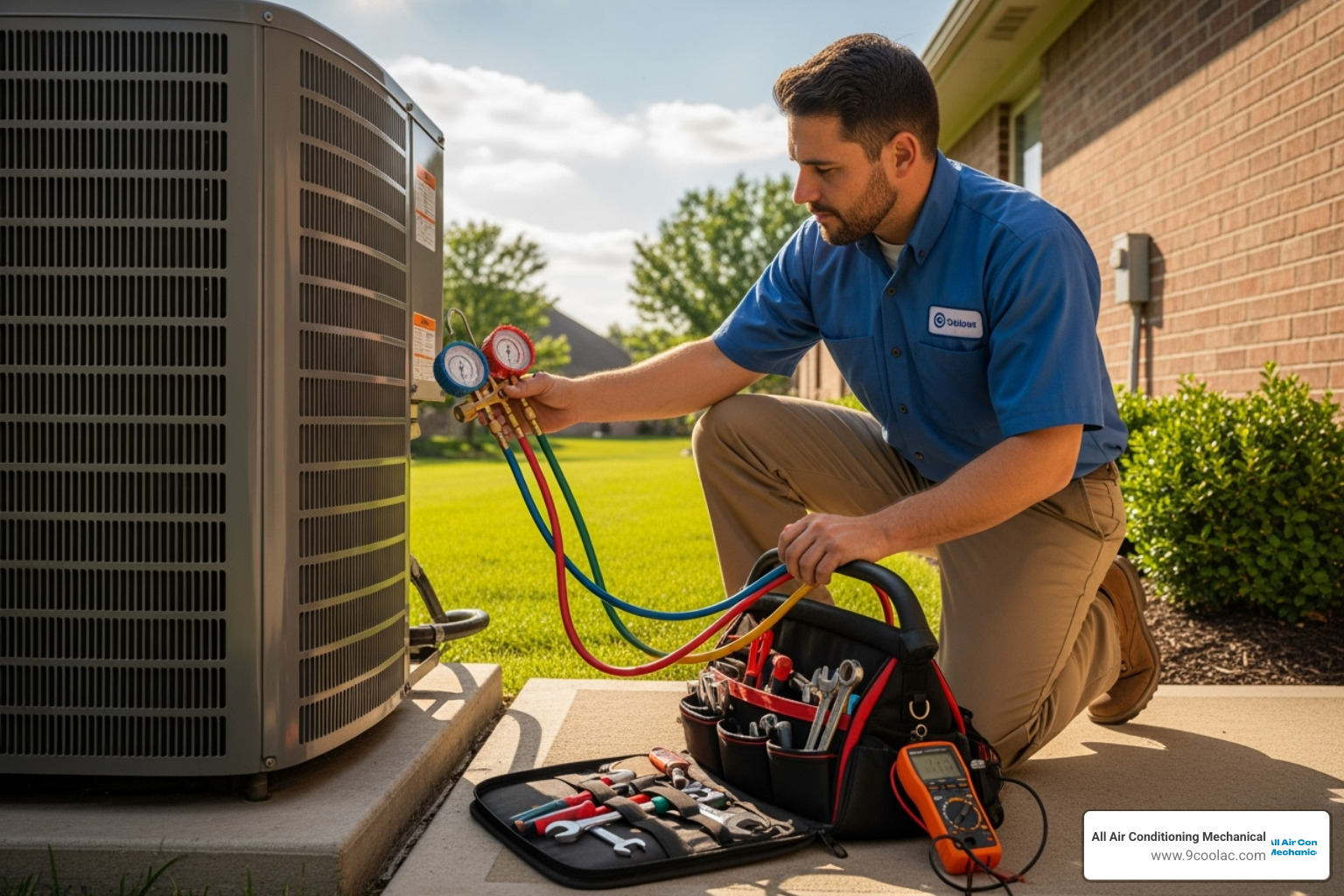 a technician servicing an outdoor condenser unit - ac maintenance hialeah a technician servicing an outdoor condenser unit - ac maintenance hialeah