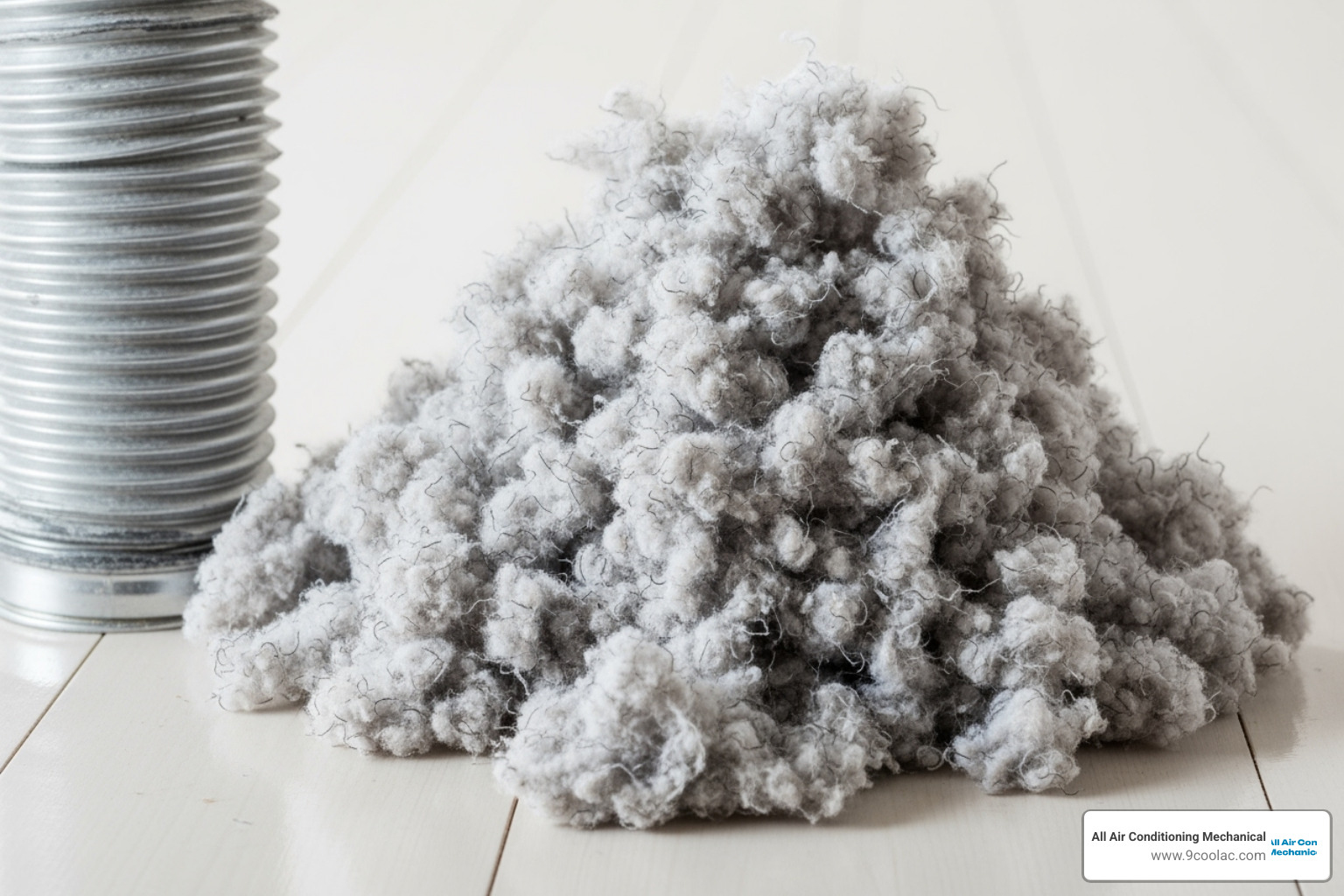 of a large pile of lint removed from a dryer vent - residential vent cleaning palm beach