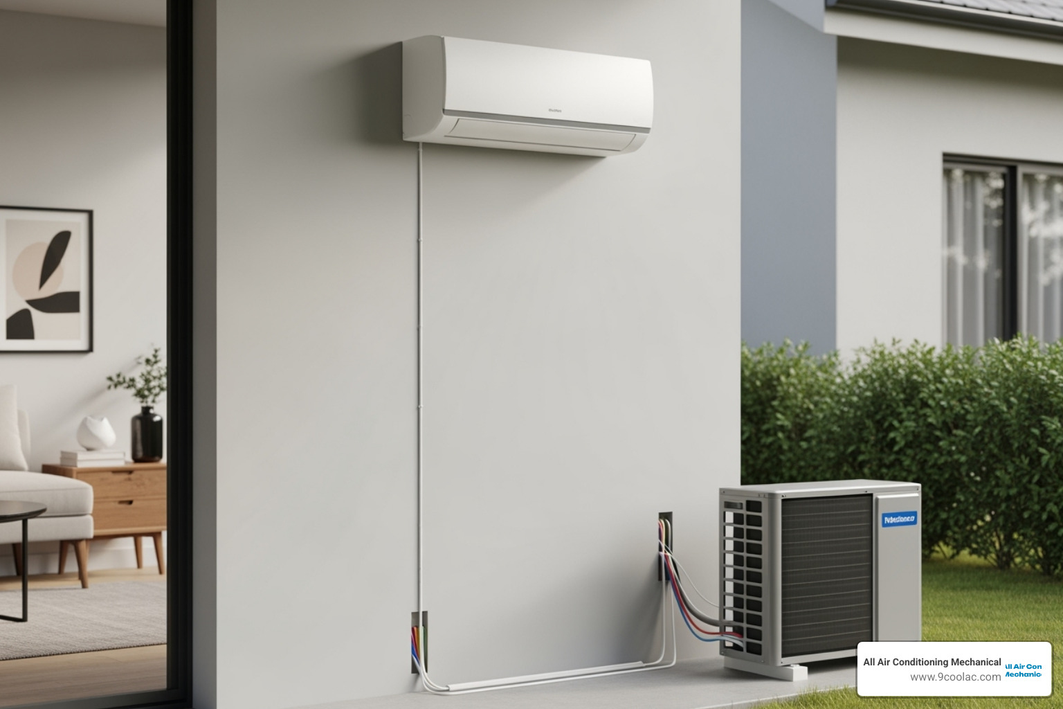 labeled components of a mini split system - Mini split AC installation labeled components of a mini split system - Mini split AC installation