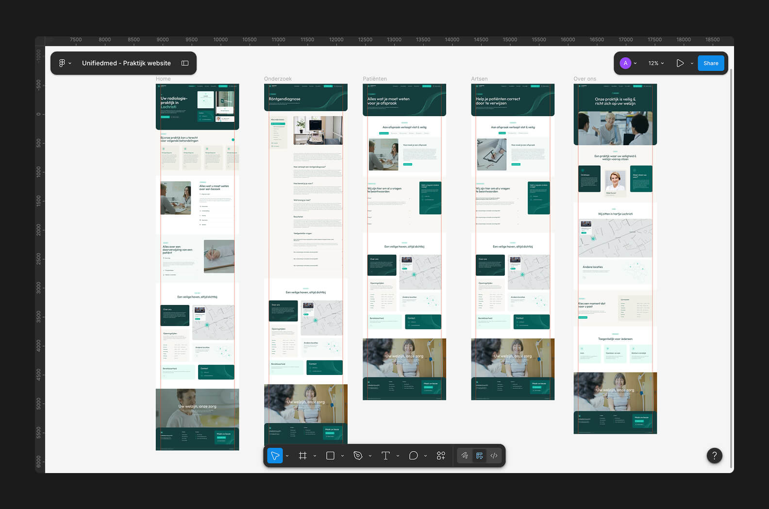 Figma UI designs for client project