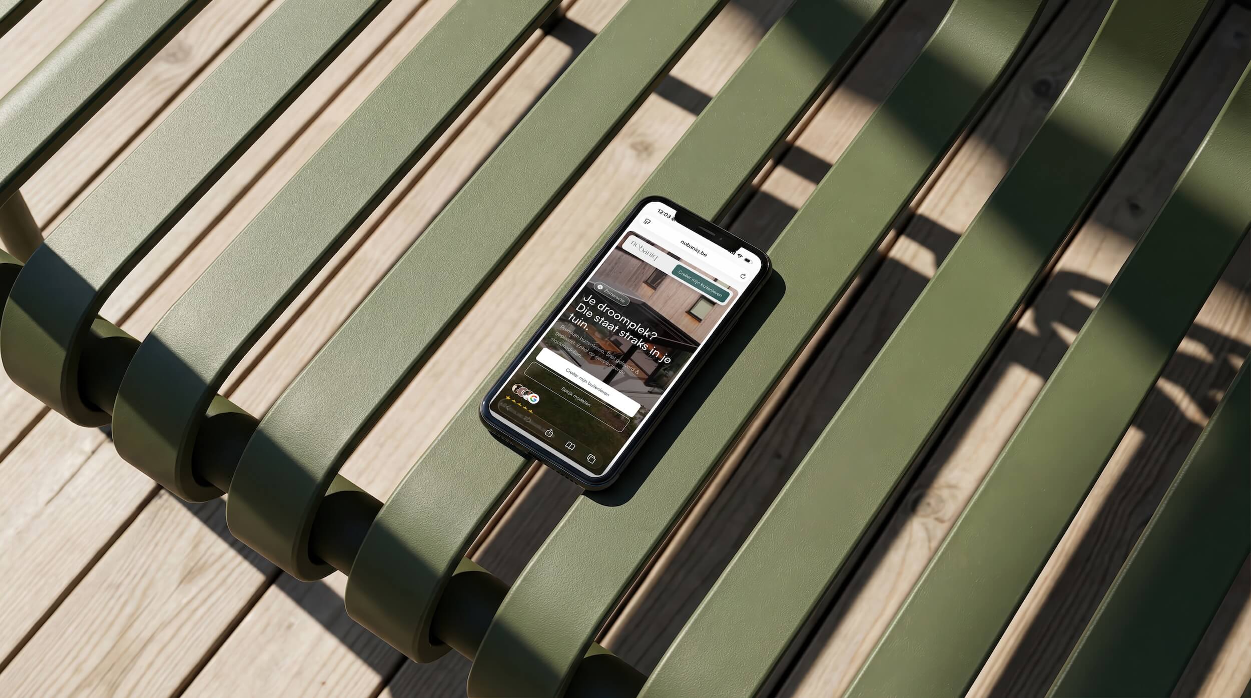 Webflow landing page for Nobaniq, outdoor living