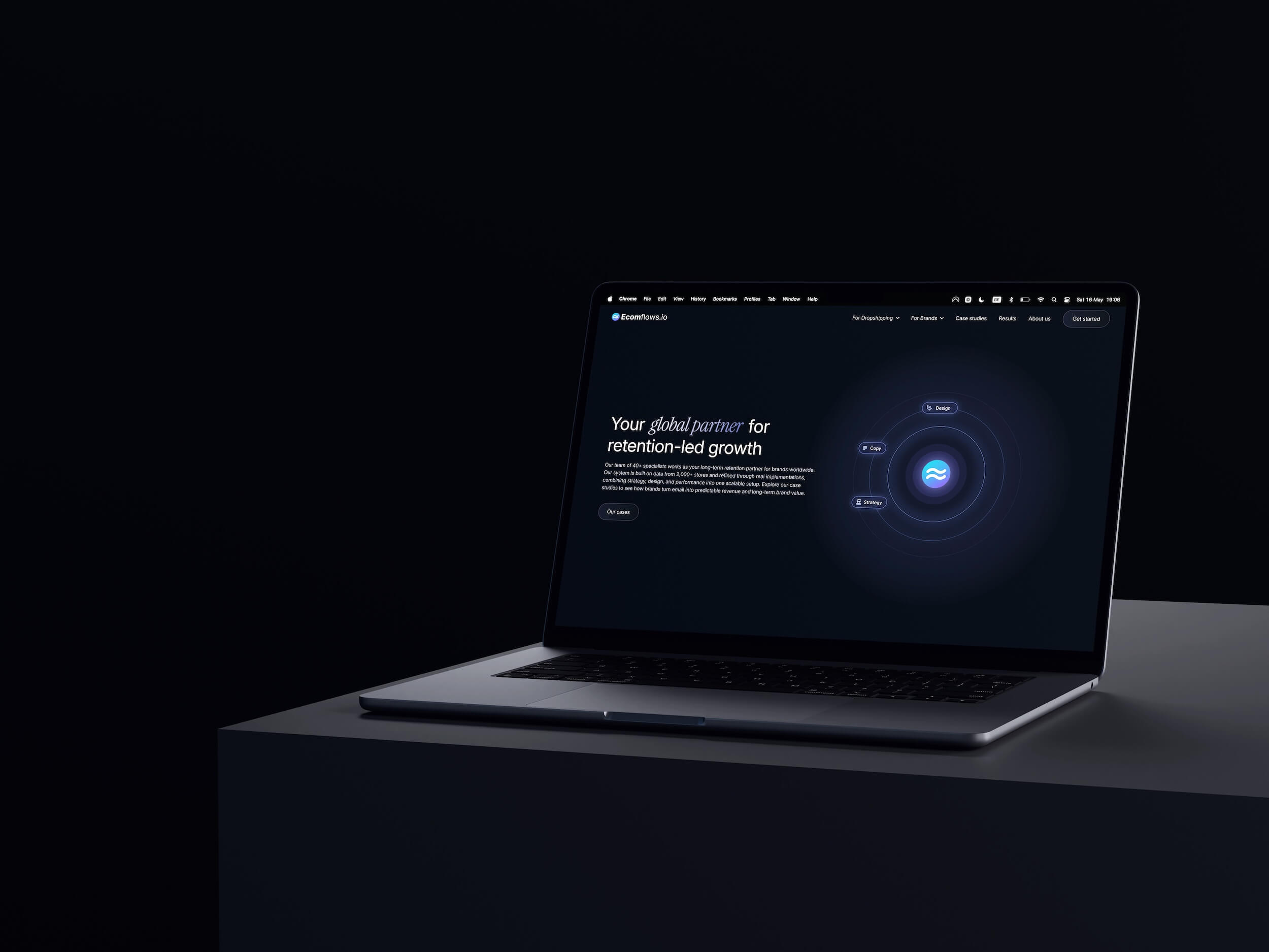 Webflow website design for Ecomflows, ecommerce email marketing agency