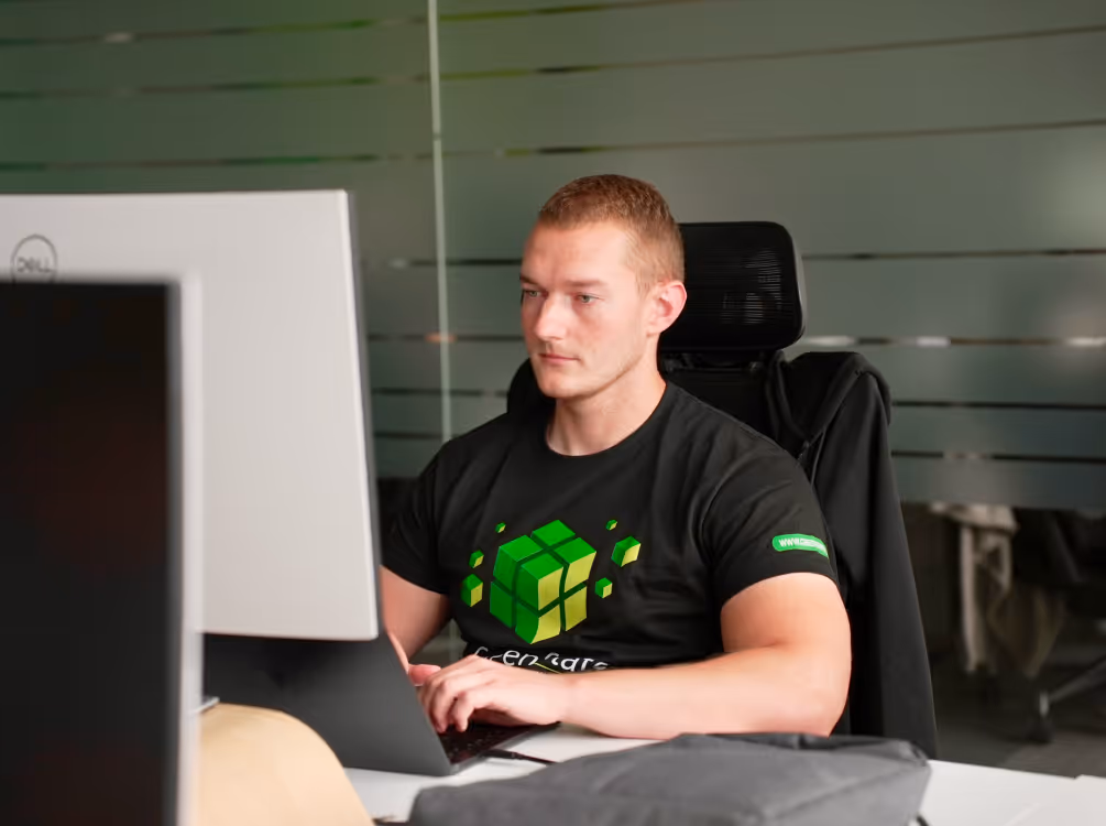 Employee working in an office