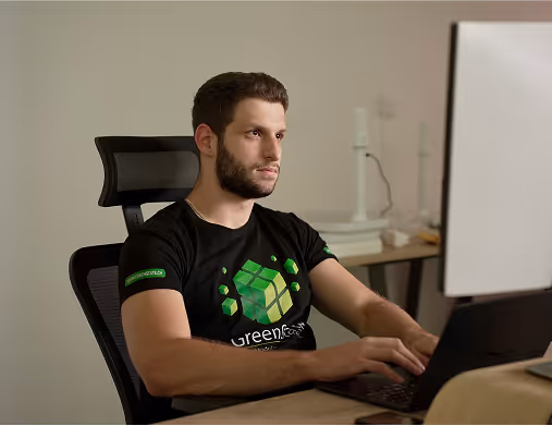 Employee working in an office