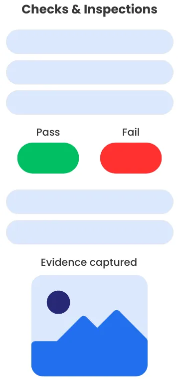 Q-Hub asset management software showing scheduled 6-monthly ladder safety inspections for asset 233232 with task assignments and due dates