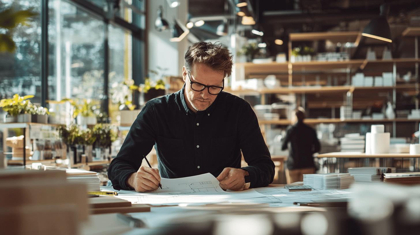 Two professionals collaborate in a modern workspace, reviewing documents and using digital tablets, symbolizing operational efficiency and the integration of technology in business processes.