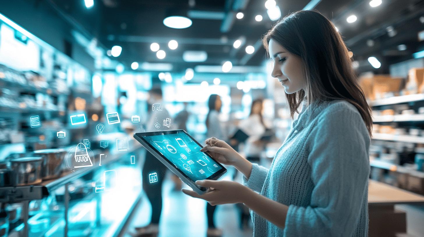 Professionals collaborating in a modern workspace, reviewing data on tablets, promoting teamwork, technology integration, and business-driven solutions. Perfectly aligns with operational efficiency and digital transformation themes for Q-Hub's target audie
