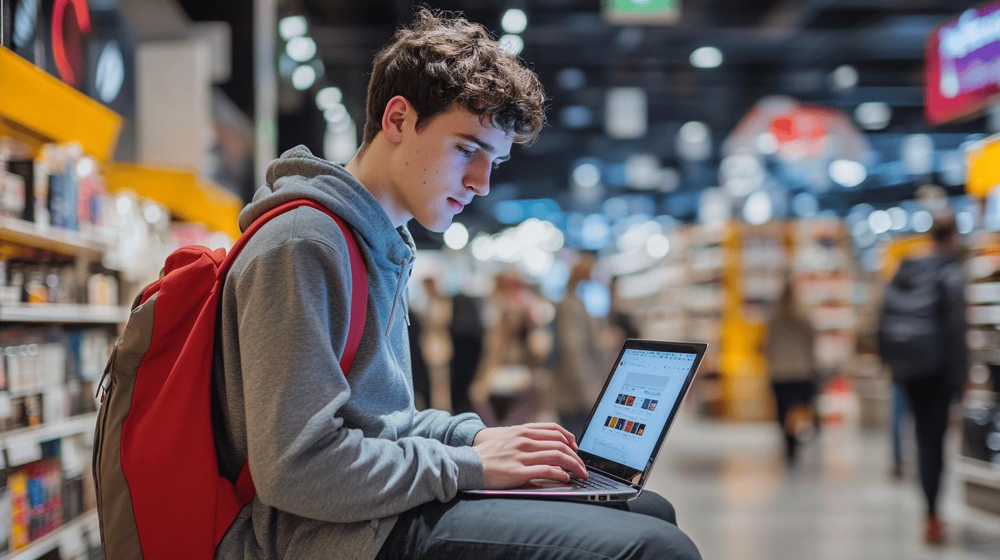 A collaborative team in a modern workspace, focused on reviewing digital tools, papers, and devices, highlighting innovation, teamwork, and strategic planning for business solutions.