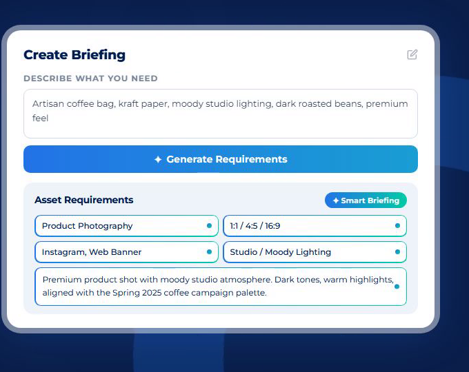 AI-Powered Briefing UI