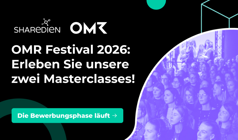 Sharedien beim OMR Festival 2026 mit Masterclasses mit Siemens und Weidmüller