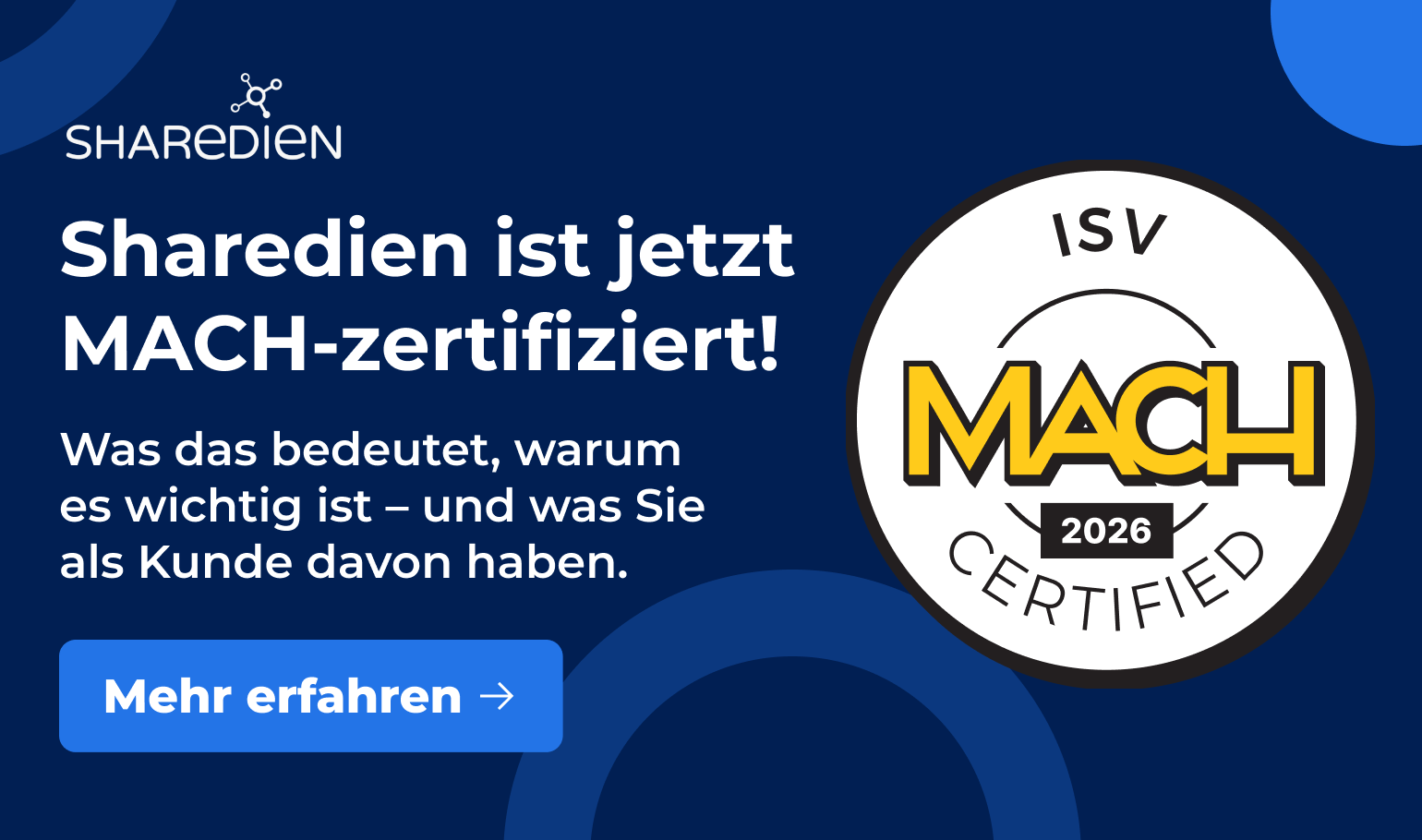 Sharedien is now MACH-certified – what this means for your content strategy