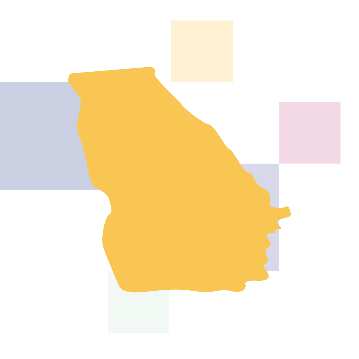 Map of Georgia showing Kids First ABA therapy service areas