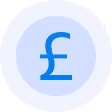 Saving money icon with a central pound sign, representing our UK mortgage brokerage with no upfront fees.