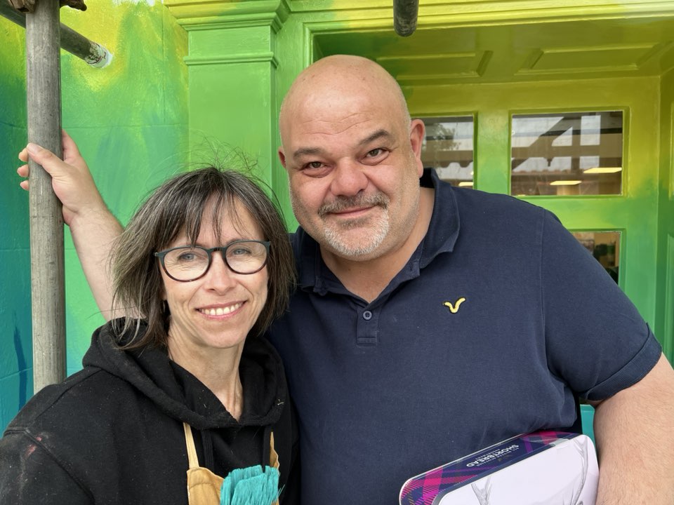 Mural is transforming JPK/SASBAH charity hub in Old Town thanks to Kerry and Brewers – Bournefree Live – Latest news from Eastbourne, Polegate, Hailsham, Pevensey, Bexhill and Sussex.