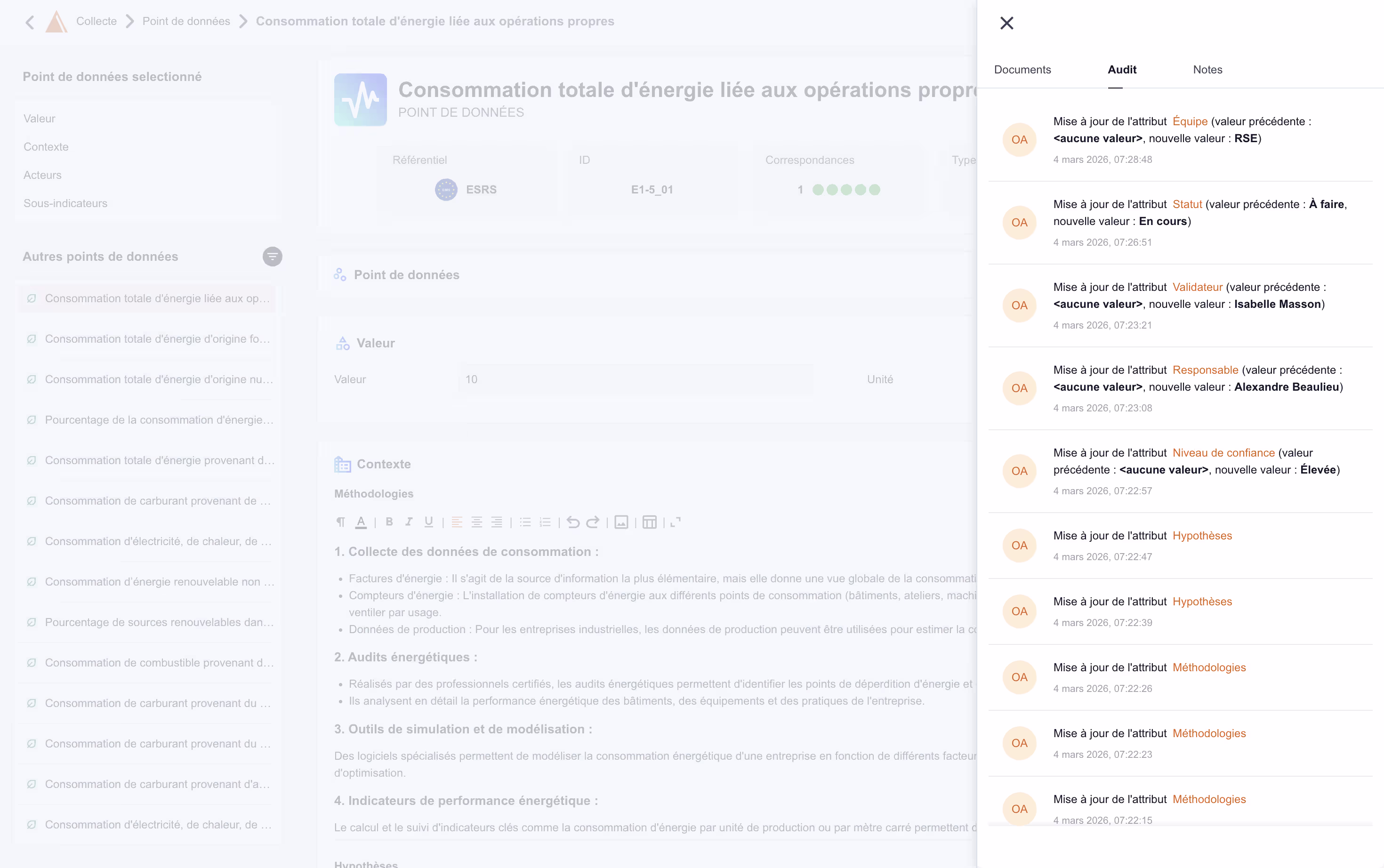 La bibliothèque propriétaire d'Harnest permet d'accélérer l'analyse de double matérialité