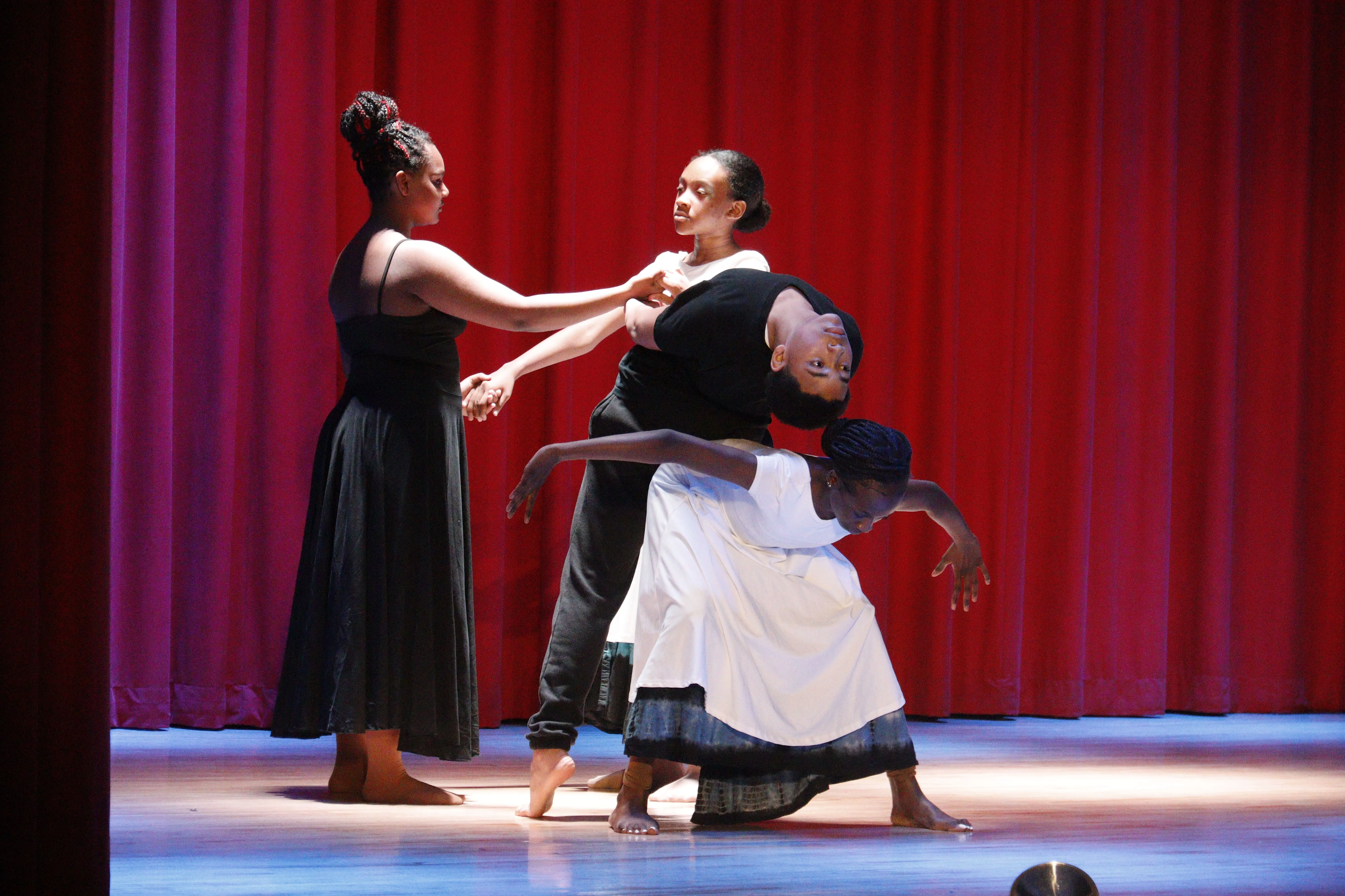 Student band onstage at Meyer Levin