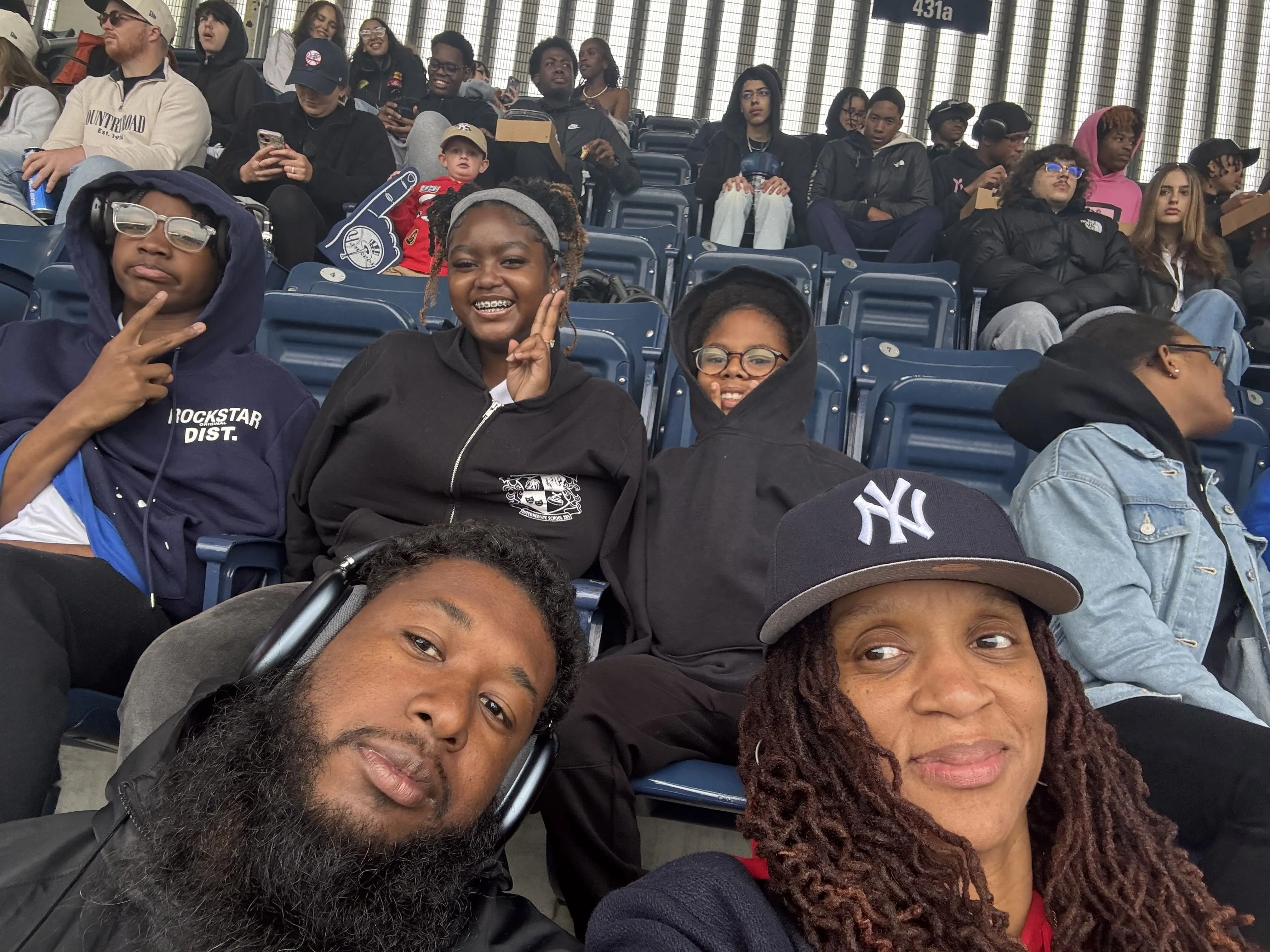 Student band performs under lights