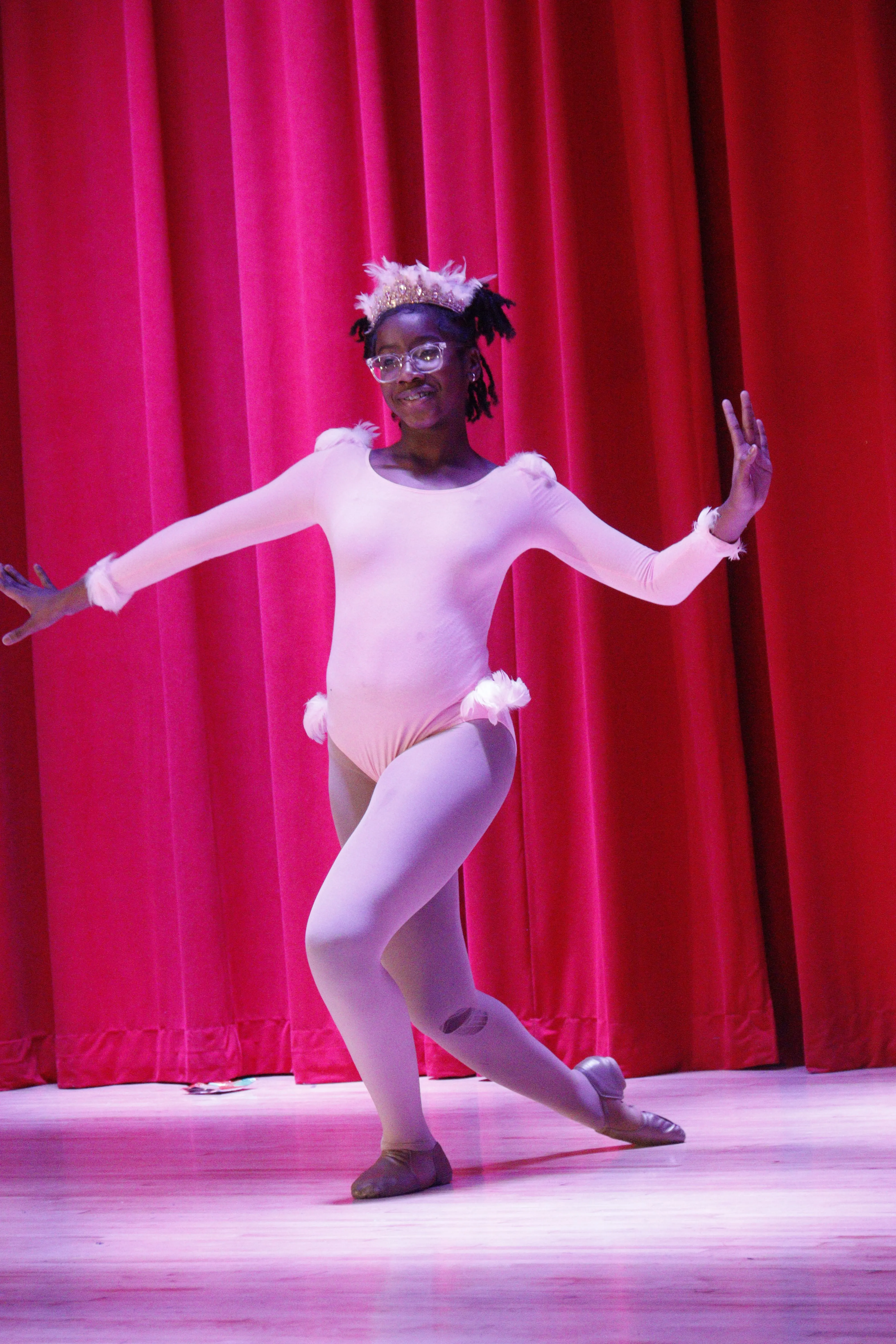 Solo dancer in costume mid-step