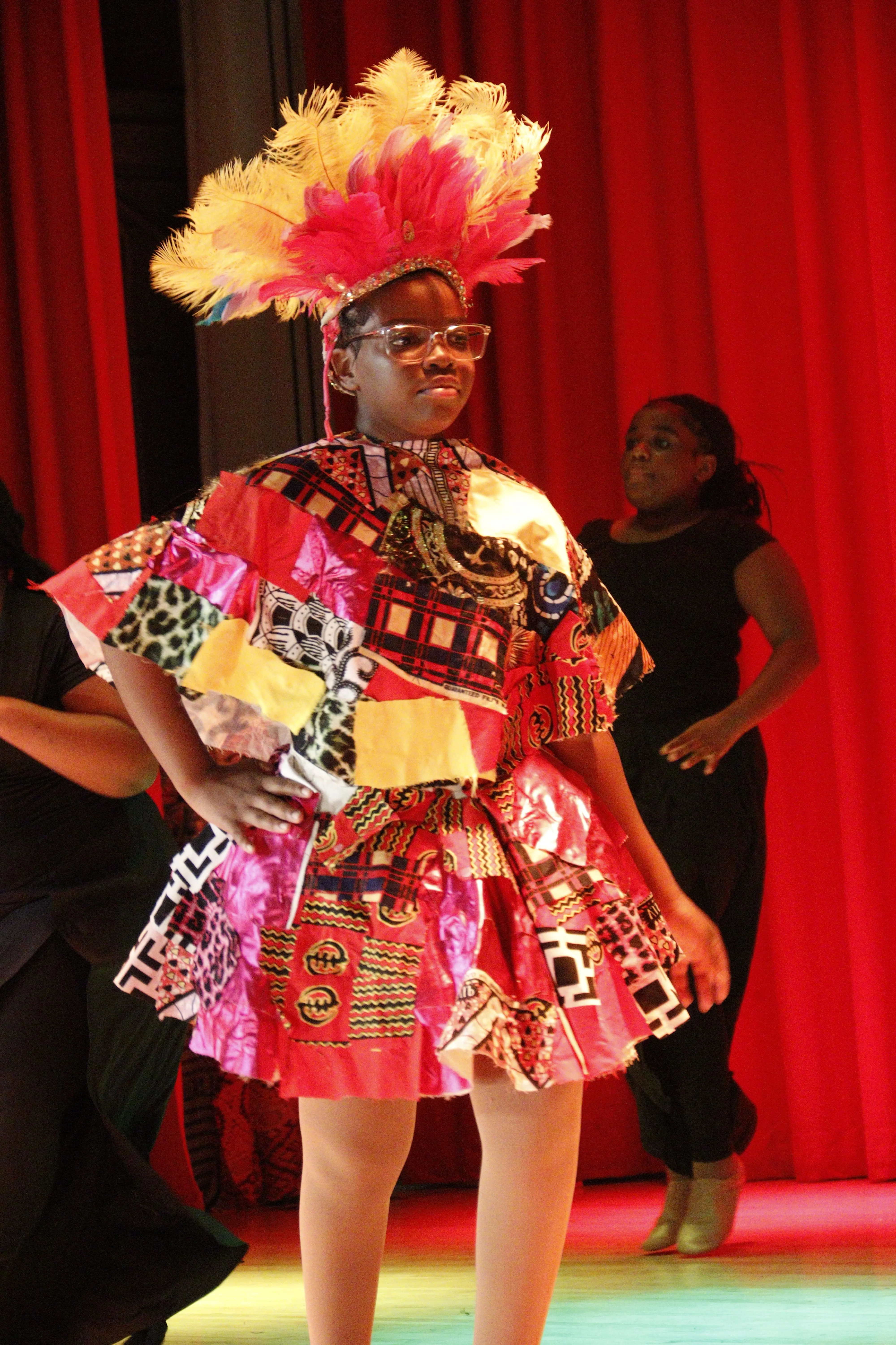 Students stretching in dance studio