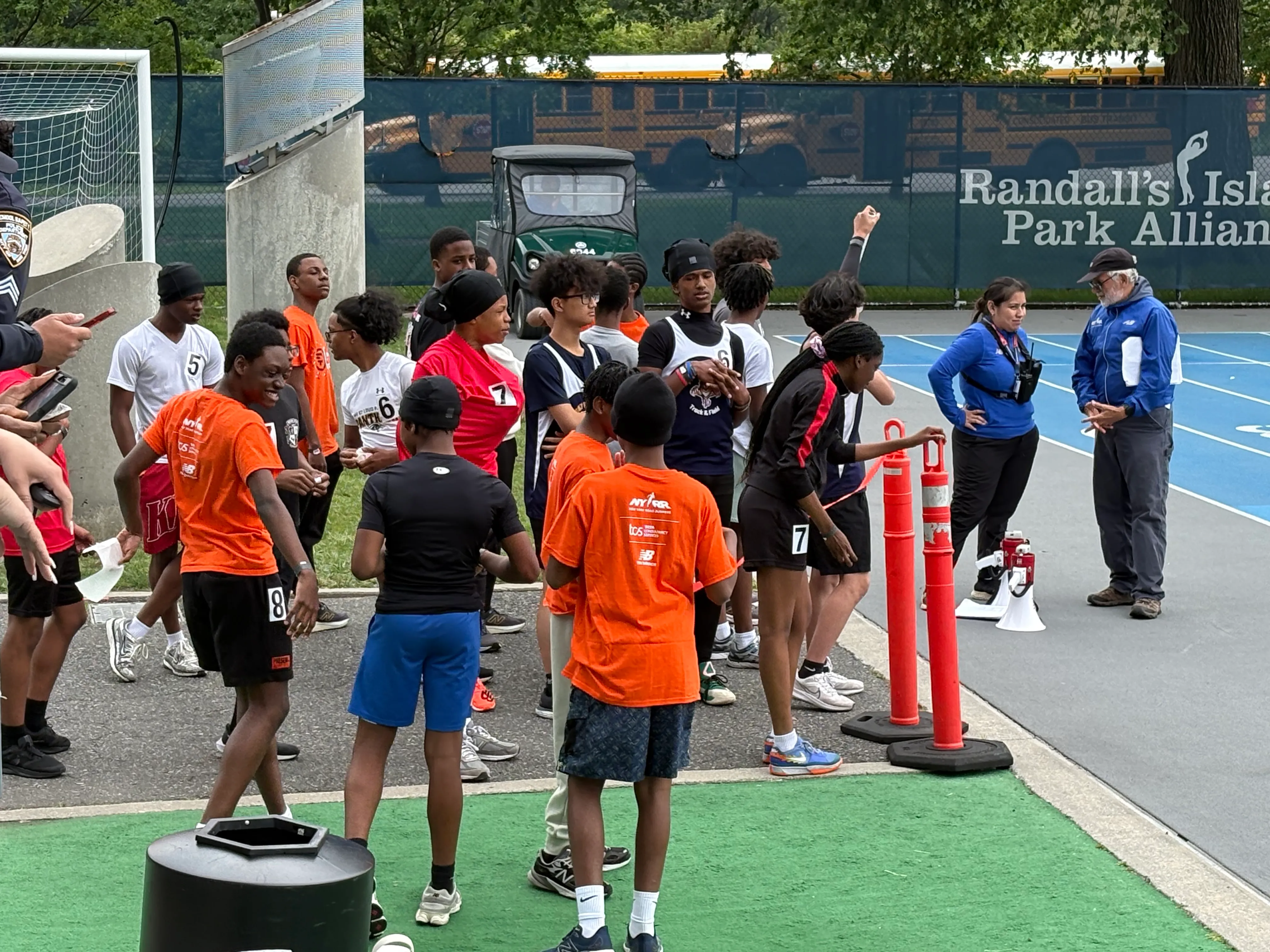 Students gathered at athletic event