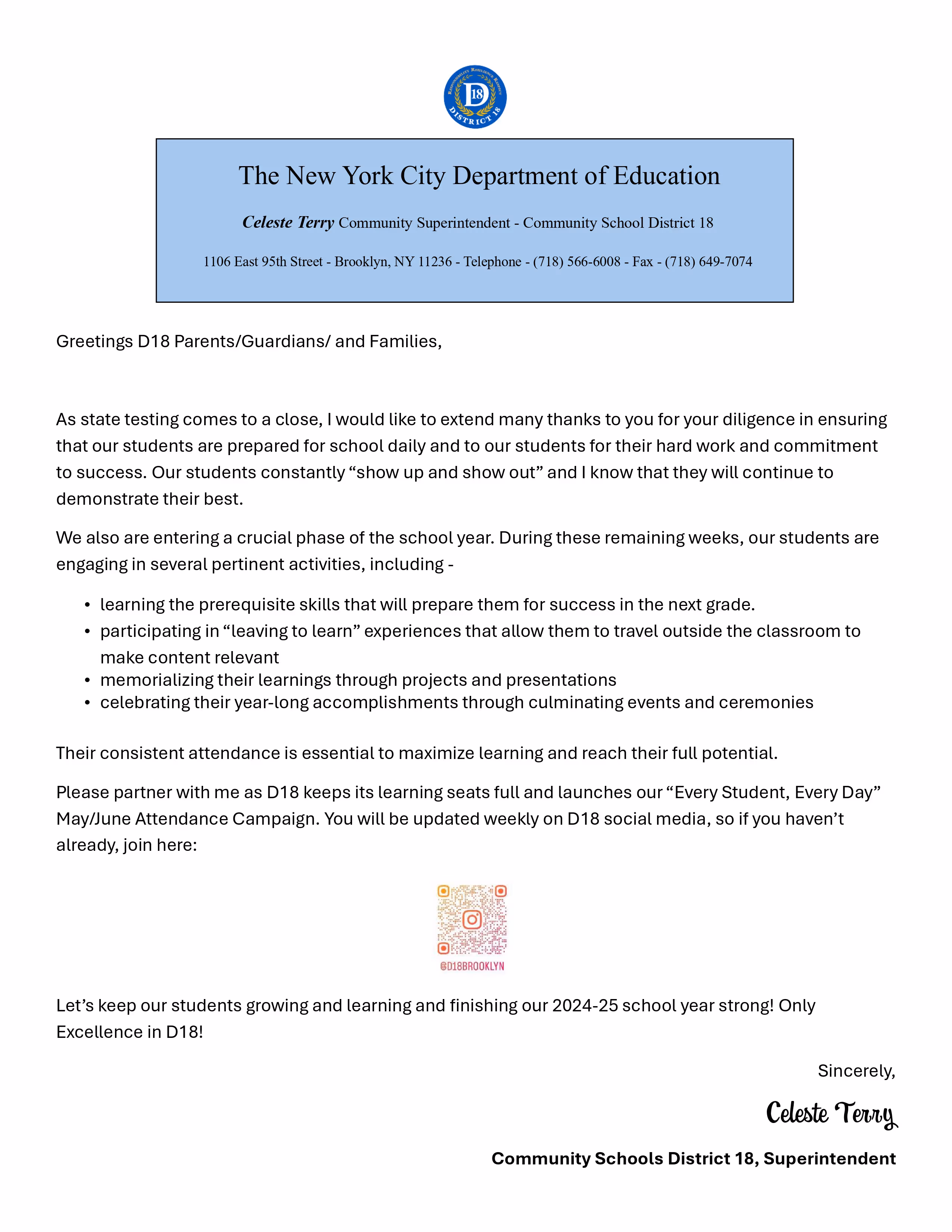 May, June Attendance campaign