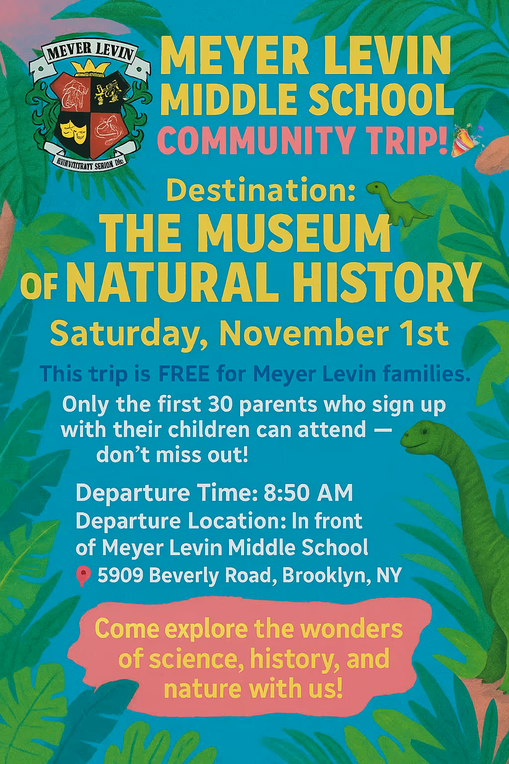 Meyer Levin Middle School Community Trip
