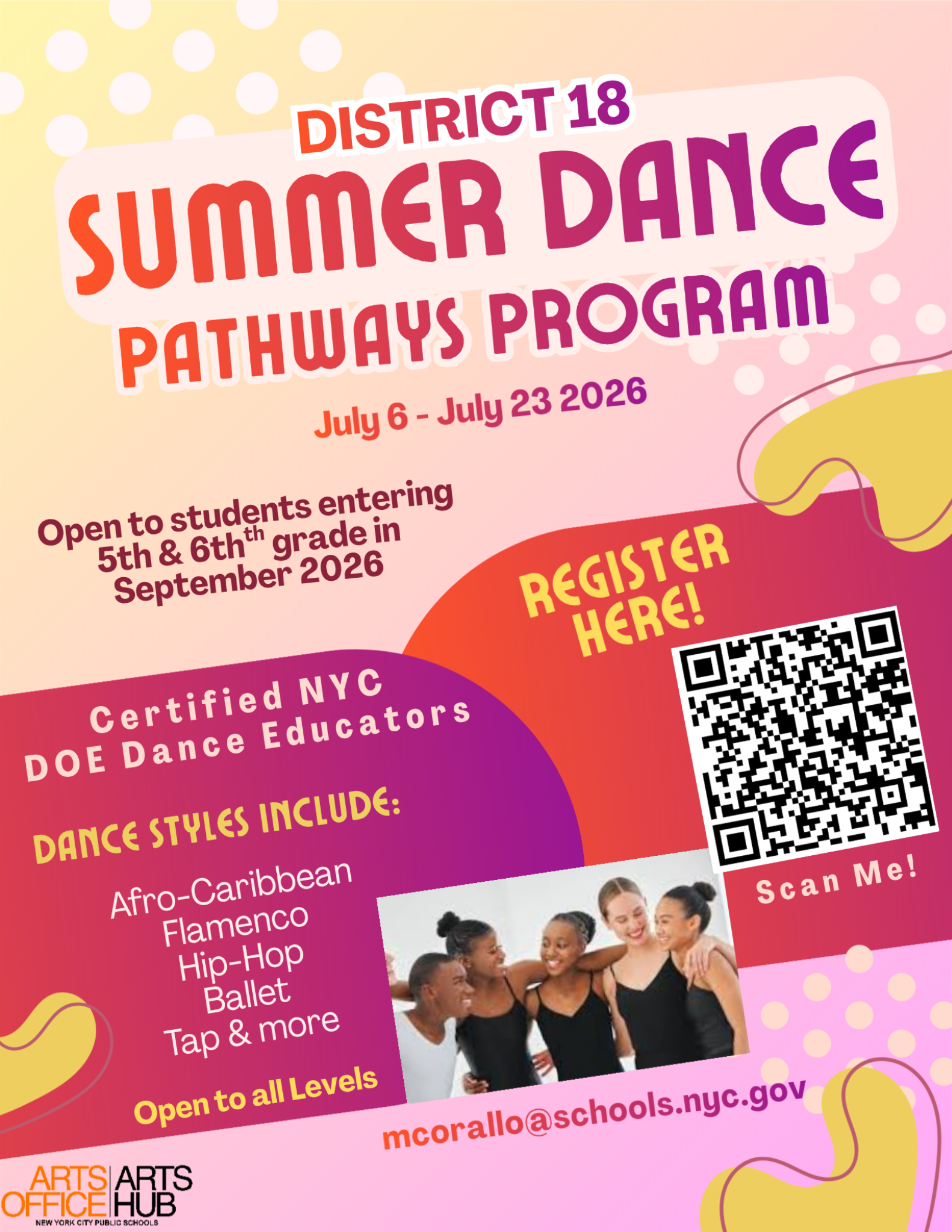 Summer Dance Pathways for Future 5th & 6th Graders